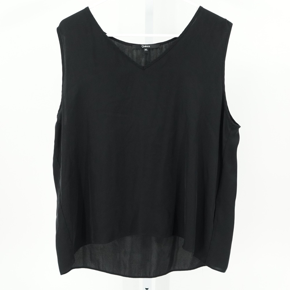 Quince Silk Tank Top SZ XL Sustainable Business Casual Office Career Semi Sheer